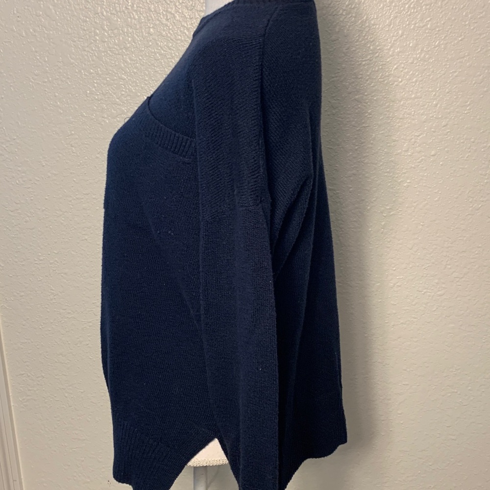 Banana Republic Dark Blue crewneck cotton Sweater women’s size medium - Picture 5 of 9